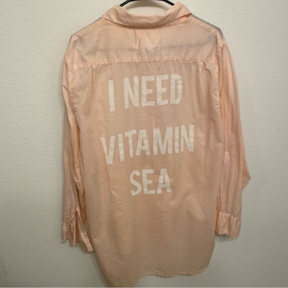 Sundry Cotton Button-down “I Need Vitamin Sea” size 3 - Picture 3 of 6